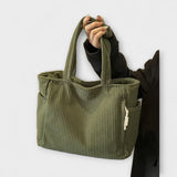 Clotilde – Sac cabas côtelé à cordon