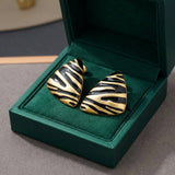 Driehoekige Zebra Stud Oorbellen
