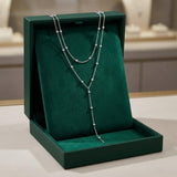 Gouden Dubbele Laag Lange Tassel Kralen Ketting