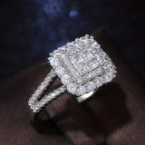 Vierkante Zirconia Trouwring