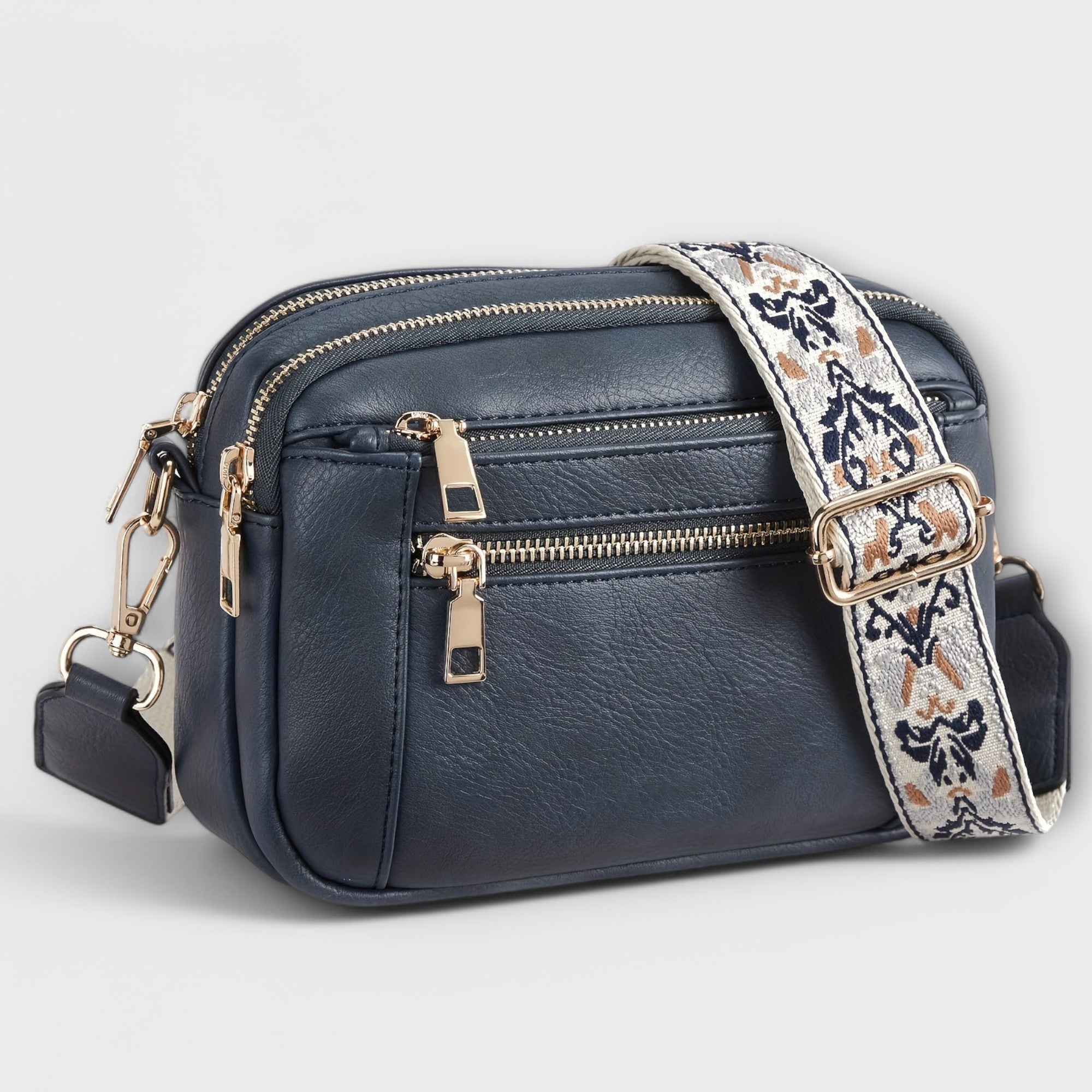 Blanche – Sac rétro à sangle bohème