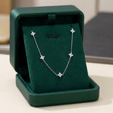 Prachtige Bloem Ingelegde Zirconia Ketting