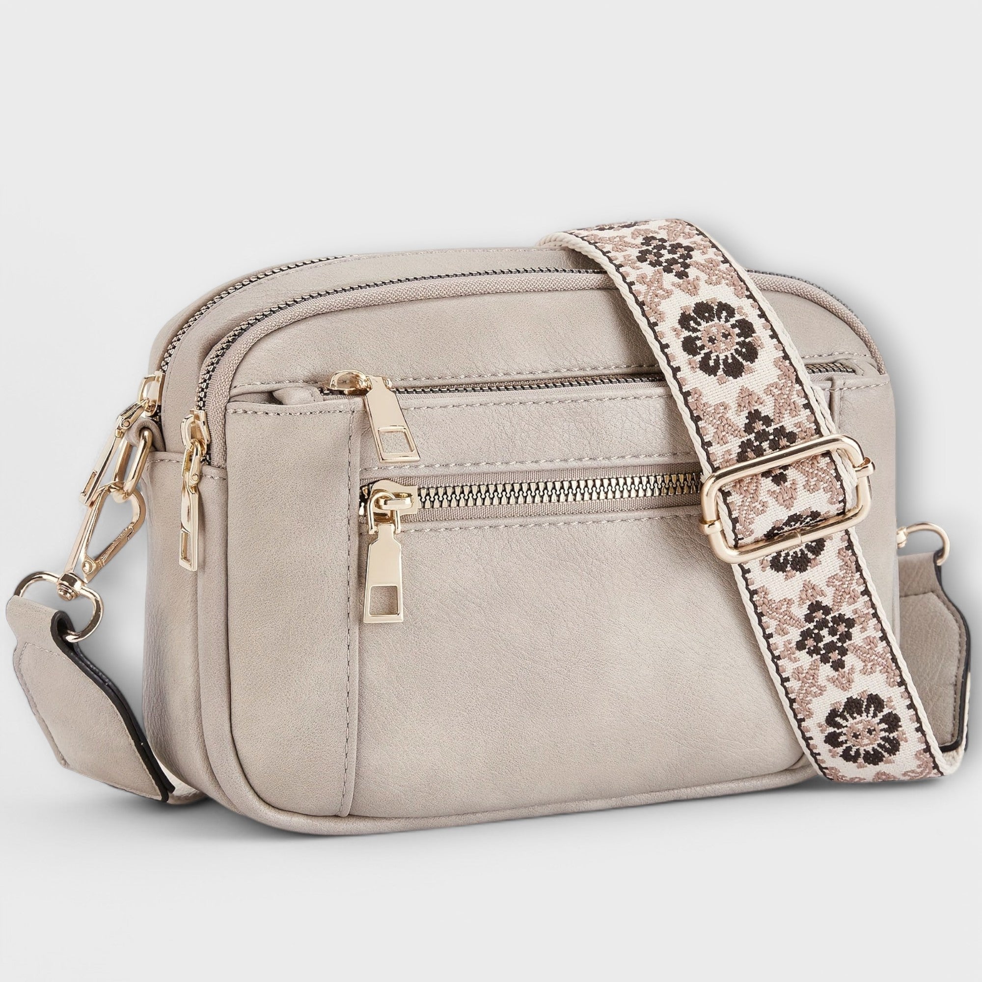Blanche – Sac rétro à sangle bohème