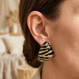 Driehoekige Zebra Stud Oorbellen