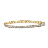 Gouden Tennisarmband met Sprankelende Kristallen