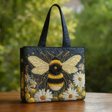 Sac à main artisanal – Abeille et marguerites