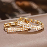 Elegante Circulaire Zirkonia Oorbellen