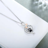 Collier Lucky Paw met Hart, Bot & Oneindigheid – Hanger “Altijd in Mijn Hart”