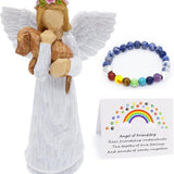 Herinneringsset voor Honden met Vriendschapsengel en Chakra Armband van de Regenboogbrug