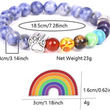 Herinneringsarmband Regenboogbrug – Cadeau met 7 Chakra Parels ter Herinnering aan een Huisdier