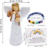 Herinneringsset voor Honden met Vriendschapsengel en Chakra Armband van de Regenboogbrug