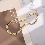 Chunky collier met cubaanse schakels