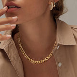 Chunky collier met cubaanse schakels