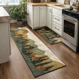 Nolwenn - Tapis de cuisine Sommets Alpins (lot de 2)