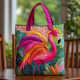 Sac à main matelassé – Flamant arc-en-ciel