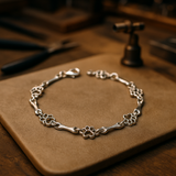 Zilveren Armband in Beperkte Editie met Charm in de Vorm van een Hondenpoot en Bot
