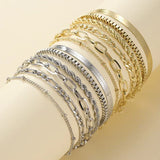 Armbandenset 5 stukken in goud