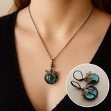 Prachtige Vintage Libelle Ketting met Bonus Oorbellen – Tijdelijke Aanbieding