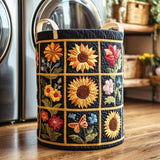 Panier à Linge Matelassé - Champ de Tournesols