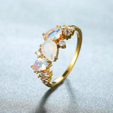 Vintage Gouden Maansteen Ring