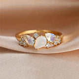Vintage Gouden Maansteen Ring