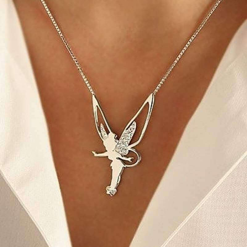 Gouden collier met feeënhanger