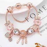 Roze Dromenvanger Armband met Inclusief Zilveren Charms
