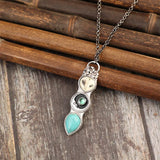 Barcollier met Turquoise Uil van Wijsheid
