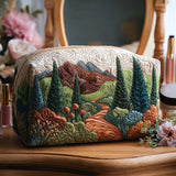 Solène - Trousse de toilette matelassée Sentier de Verdure
