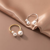 Elegante Ring met Trio van Parels