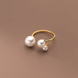 Elegante Ring met Trio van Parels
