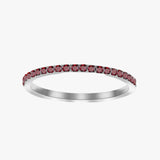 Zilveren Ring met Pavé Robijn