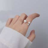 Elegante Ring met Trio van Parels
