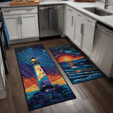 Renée - Tapis de cuisine Phare sur l'Océan (lot de 2)
