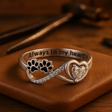 Zirkonia Ring met Hart en Oneindigheid Ontwerp