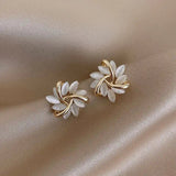 Stud Oorbellen Opale Wit