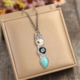 Barcollier met Turquoise Uil van Wijsheid