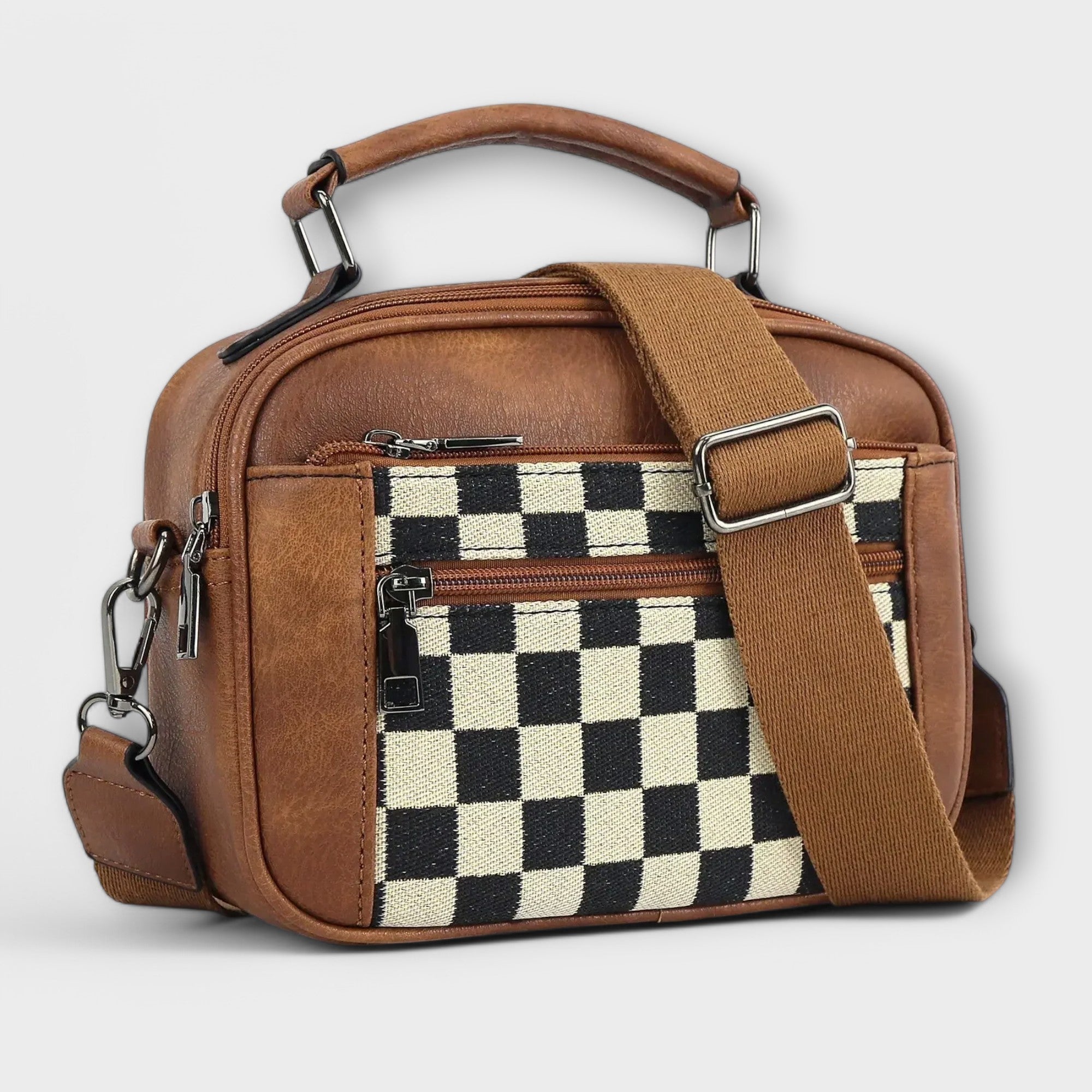 Sylviane – Sac à motif damier
