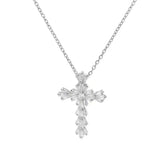 Tijdloze Zilveren Zirconia Kruis Ketting