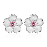 Bloemvormige knopoorbellen met zirconia