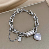 Dikke hartvormige gouden armband