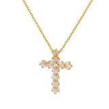 Tijdloze Zilveren Zirconia Kruis Ketting