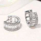 Mini Baguette Zirconia Oorbellen