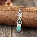 Barcollier met Turquoise Uil van Wijsheid