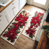Corinne - Tapis de cuisine Étoile de Noël Écarlate (lot de 2)