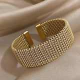 Vintage Vlecht Mesh Open Klassieke Armband