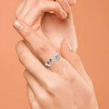 Zirkonia Ring met Hart en Oneindigheid Ontwerp