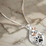 Collier Lucky Paw met Hart, Bot & Oneindigheid – Hanger “Altijd in Mijn Hart”