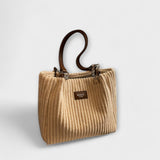 Hélène – Sac porté épaule en velours côtelé