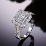 Vierkante Zirconia Trouwring